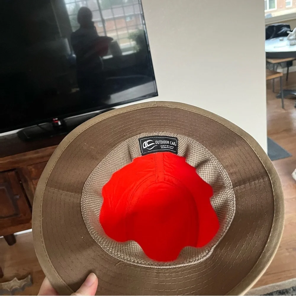 Outdoor Cap Bright Orange and Tan Hat Hunting Hat